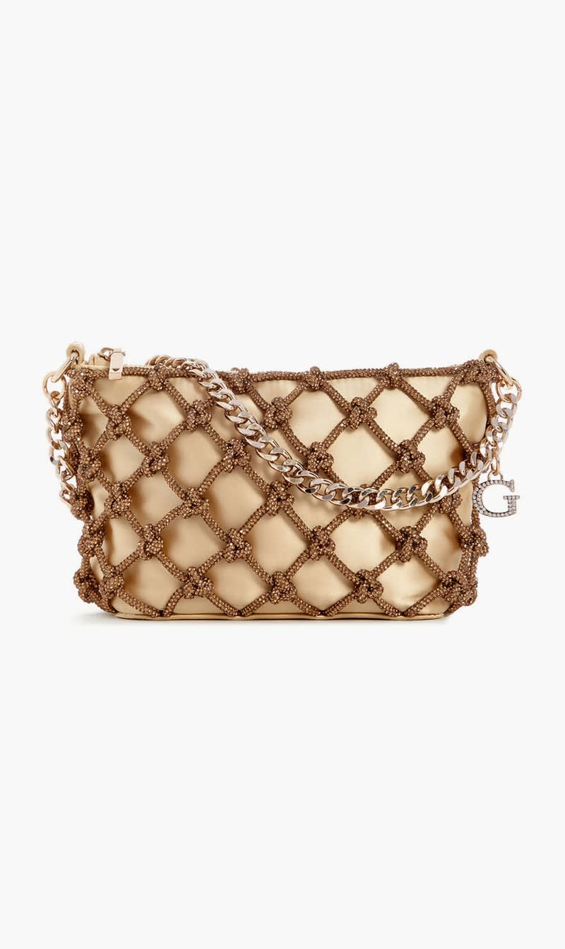 

Guess Gold Zalina Top Zip Shoulder Bag for Women | The Deal Outlet
