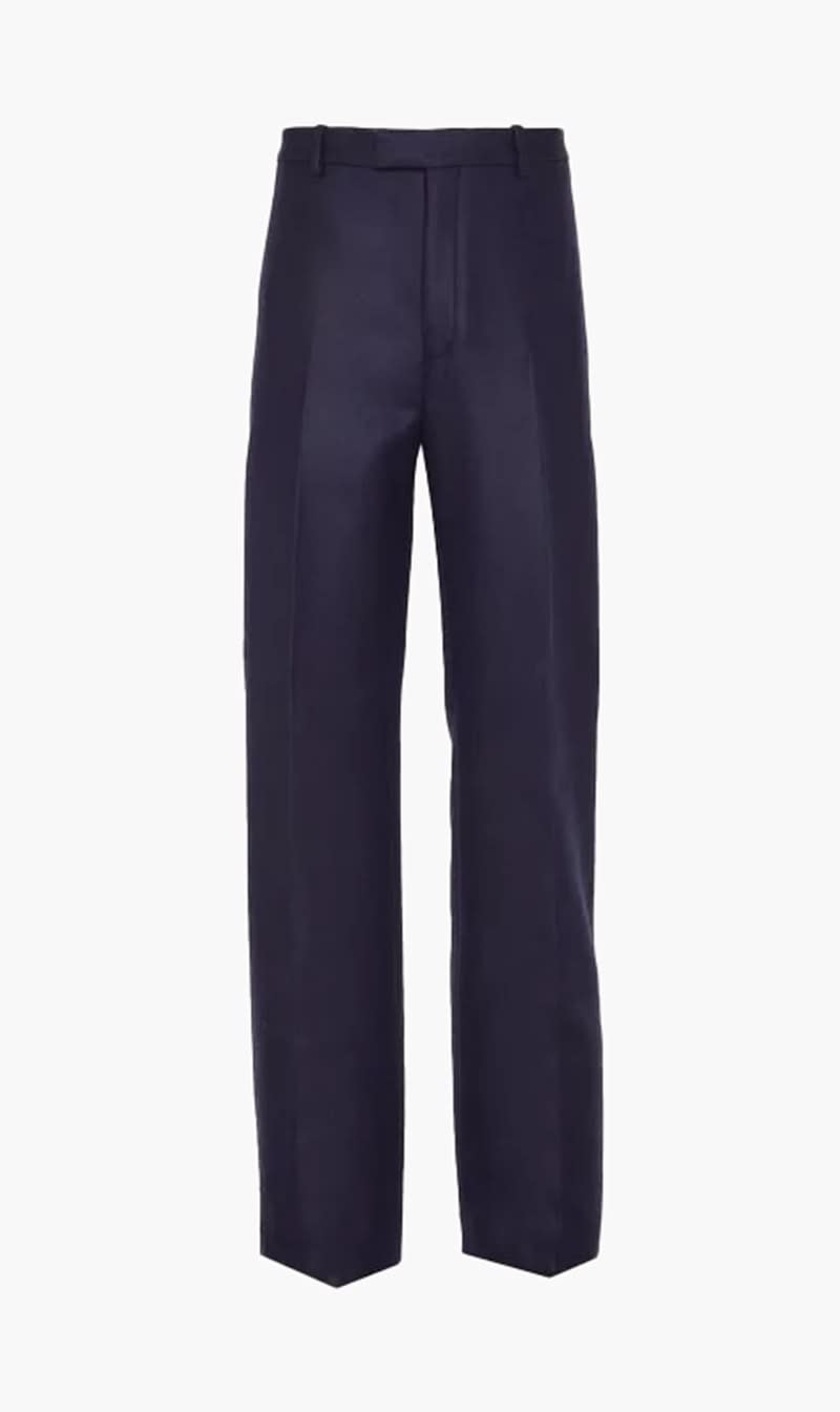 

Salvatore Ferragamo Blue Light Wool Felt Trousers Without Pleats for Men | The Deal Outlet