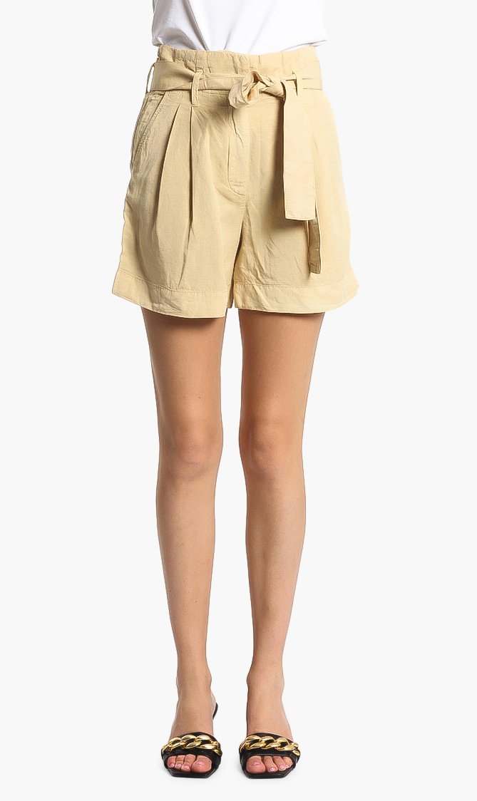 

Tessa Belted Shorts, Beige