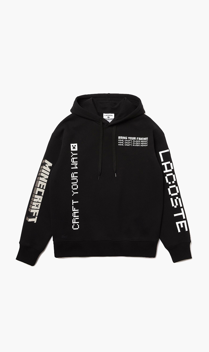 

Lacoste Black Minecraft Loose Fit Fleece Hoodie for Men | The Deal Outlet