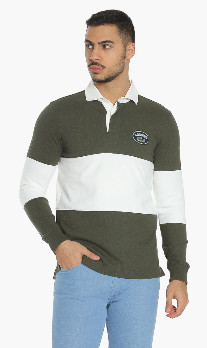 

Lacoste Colorblock Cotton Rugby Shirt