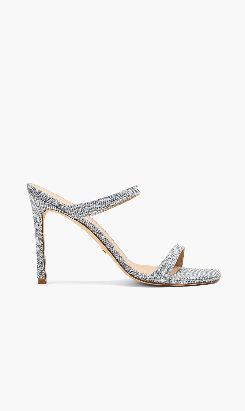 

Stuart Weitzman Silver Aleena 100 for Women | The Deal Outlet