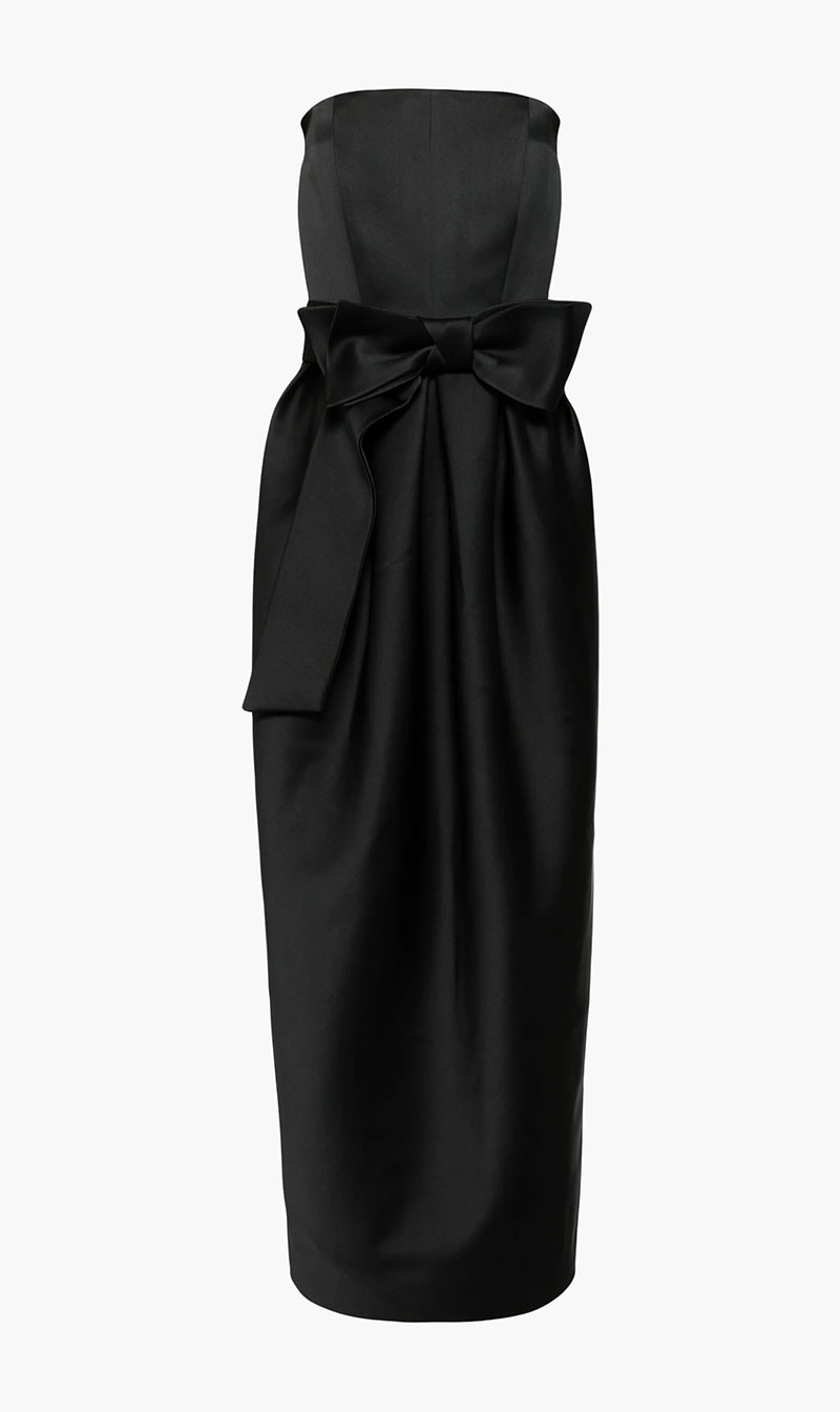 

Dice Kayek Black Strapless Bow Detail Gown Dress for Women | The Deal Outlet