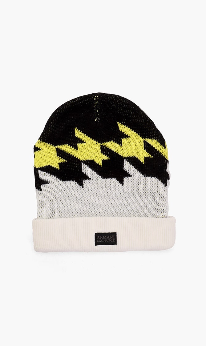 

Printed Cotton Blend Beanie