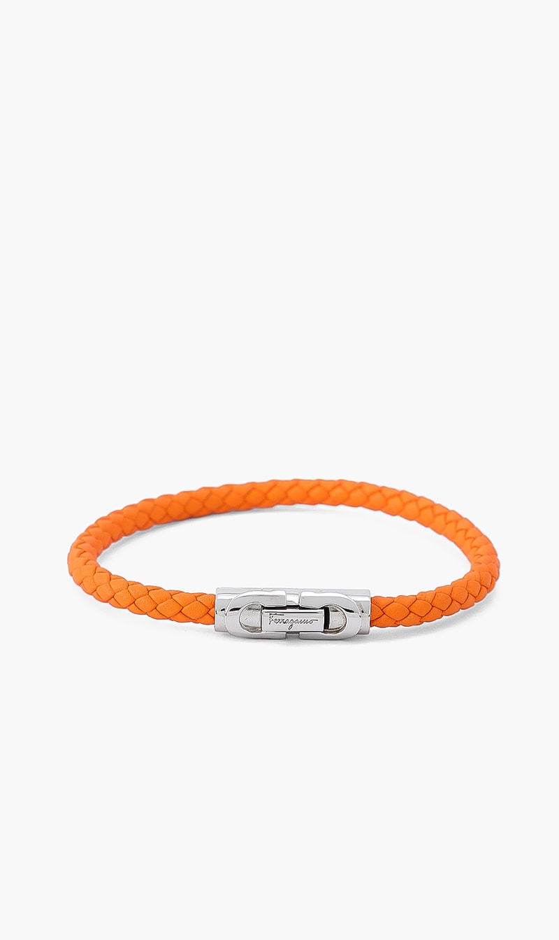 

Salvatore Ferragamo Gancini Leather Bracelet
