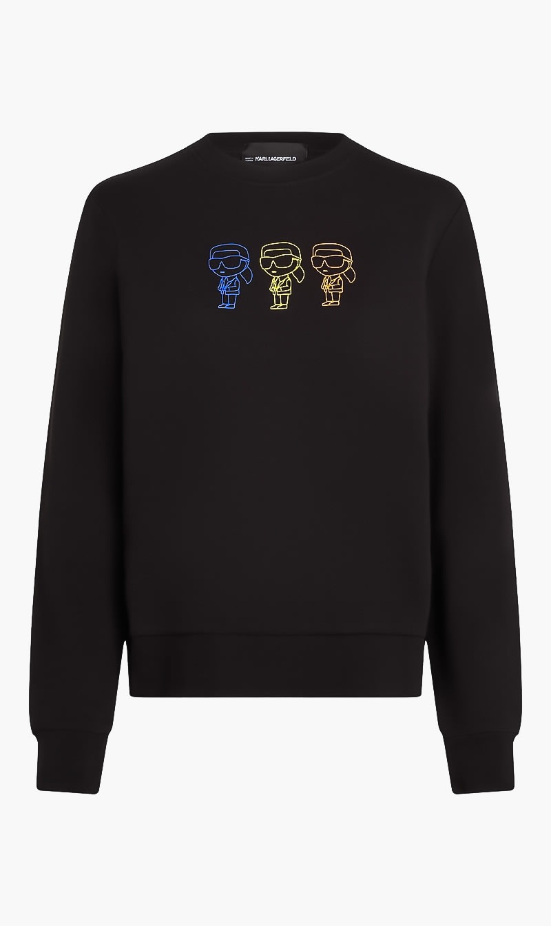 

Karl Lagerfeld Black Ikon Trio Print Sweatshirt for Men | The Deal Outlet