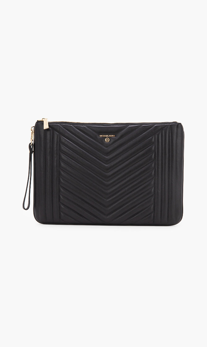 

MICHAEL KORS Jet Set Extra-large Quilted Leather Pouch