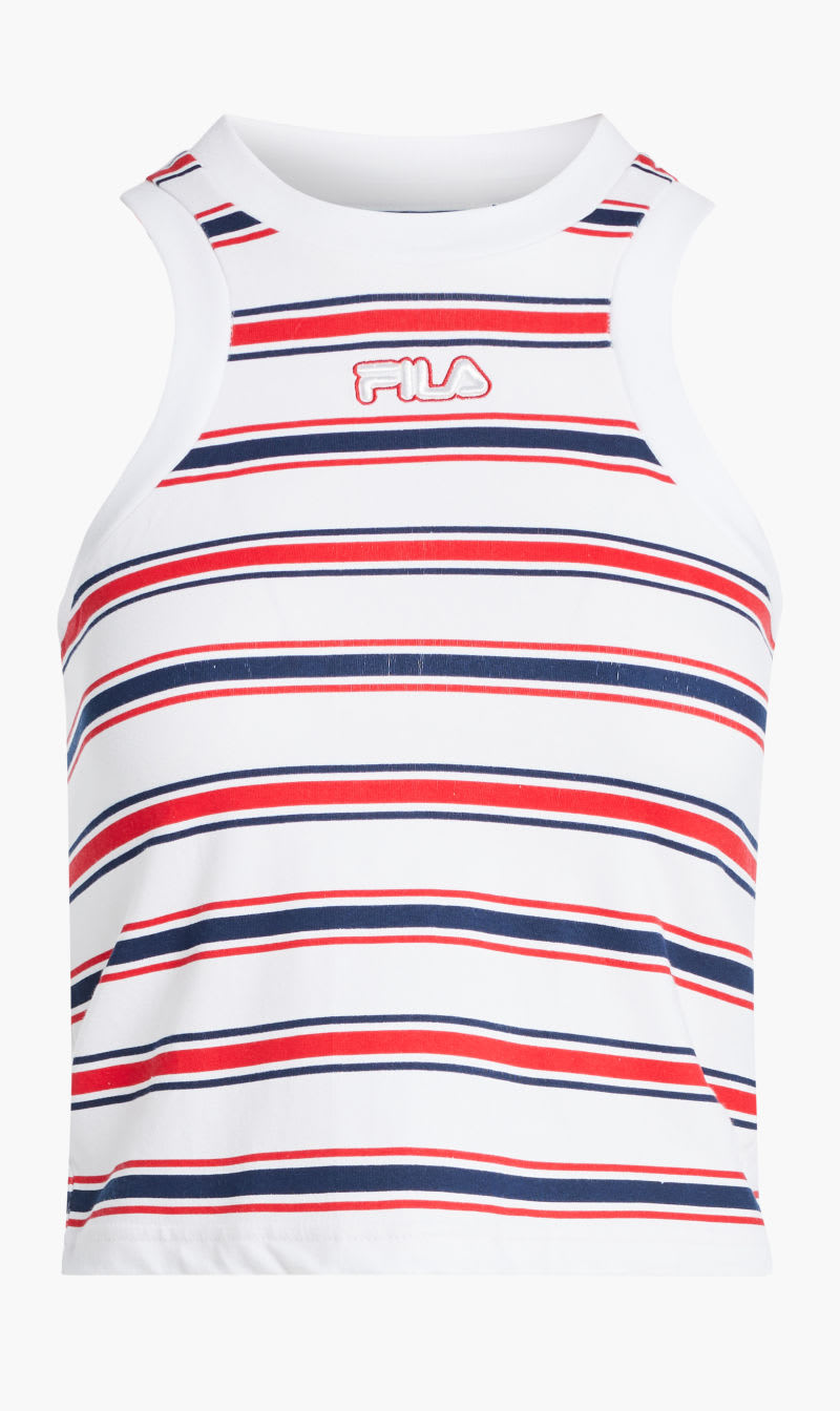 

Fila White Striped New Top for Women | The Deal Outlet
