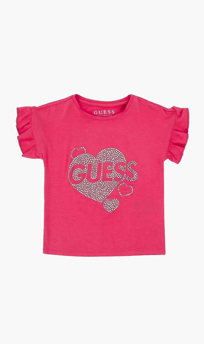 

Crew Neck Logo Tshirt, Pink