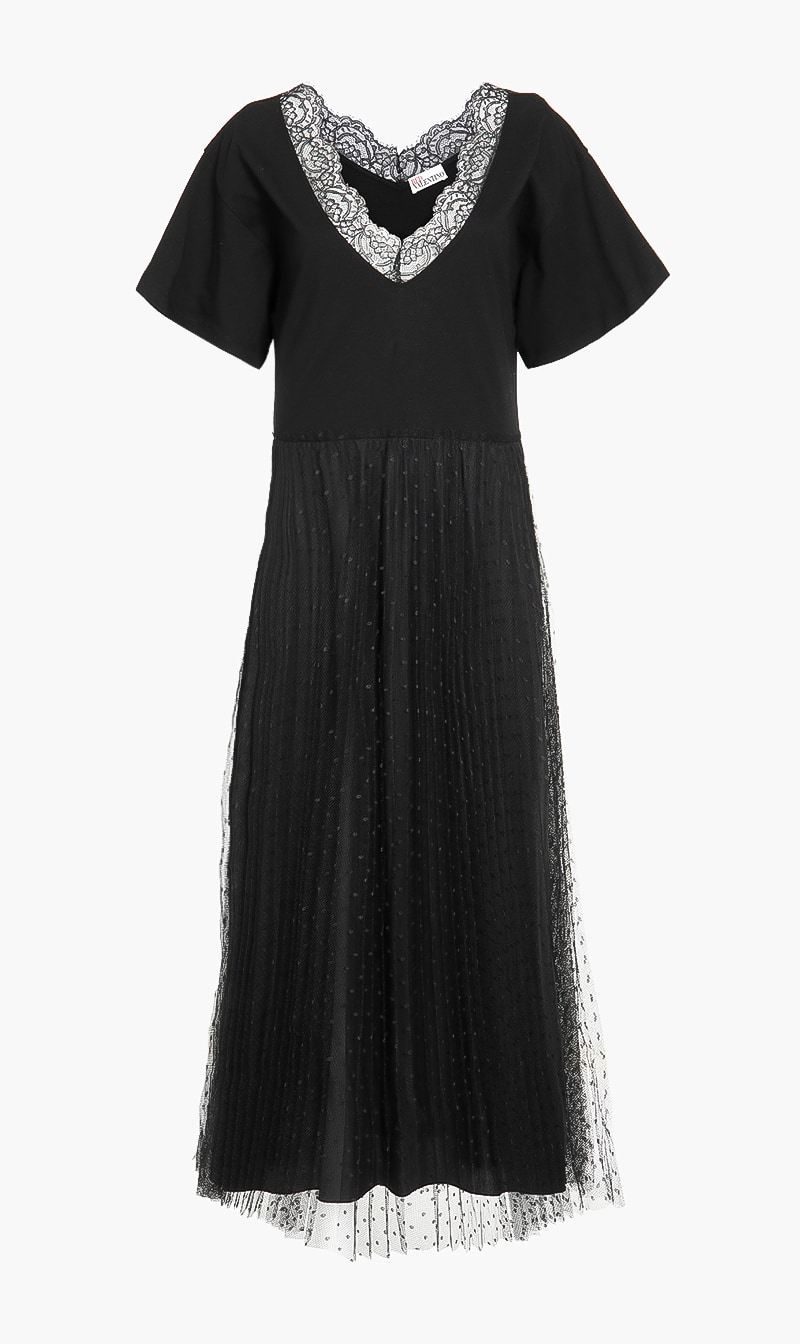 

Red Valentino Lace Jersey T-shirt Dress