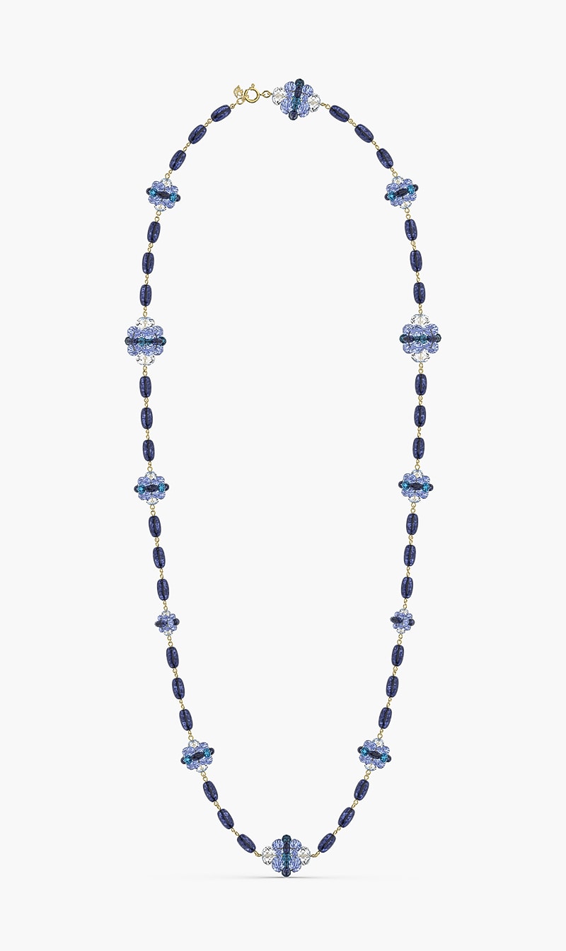

Swarovski Somnia Necklace, Blue, Extra Long, Gold-tone Plated