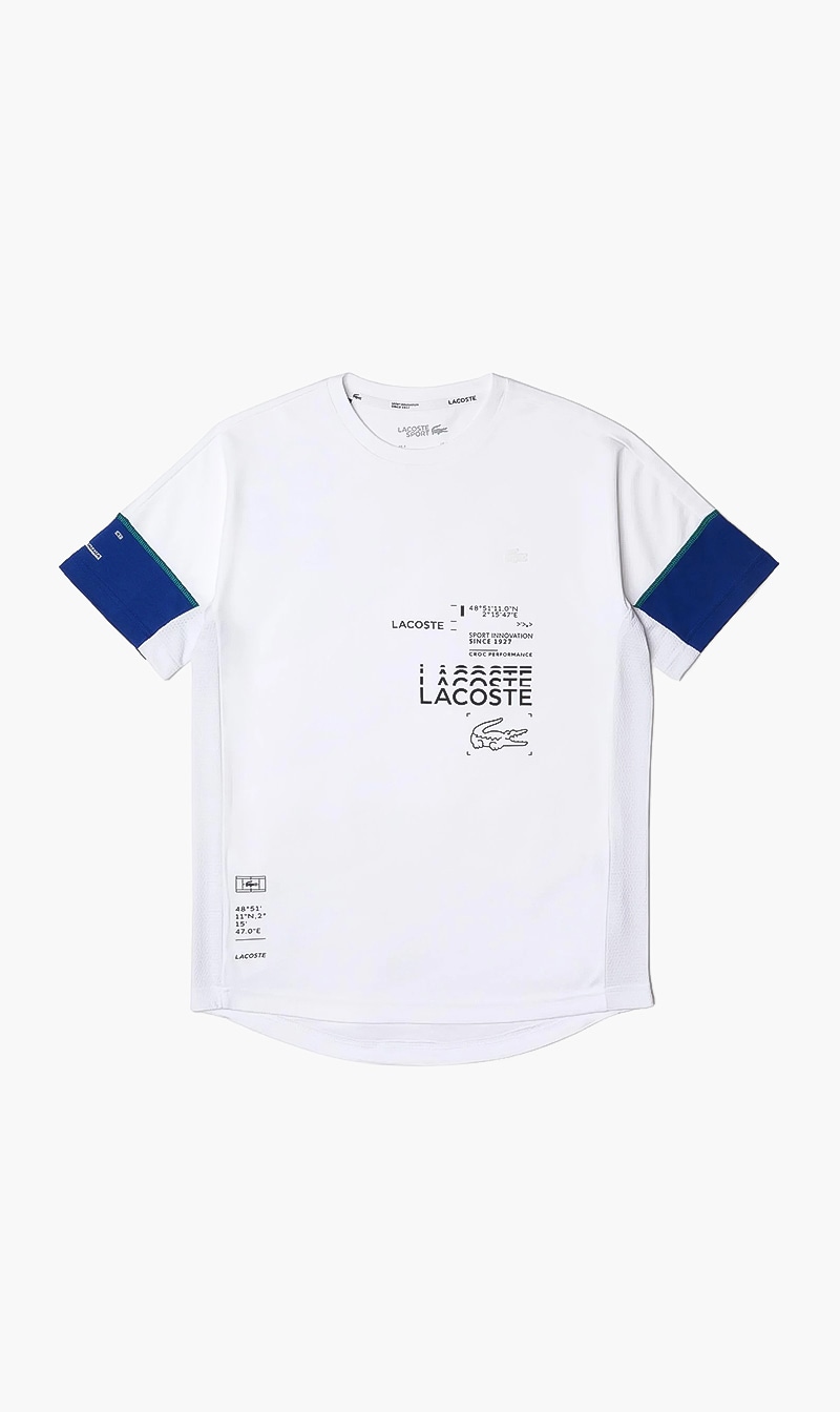 

Lacoste Sport Lettered Technical Cotton T-shirt, White