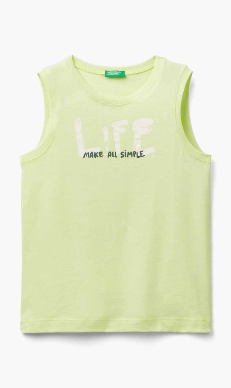 United Colors Of Benetton Green Regular Tank T-shirt for Boys
