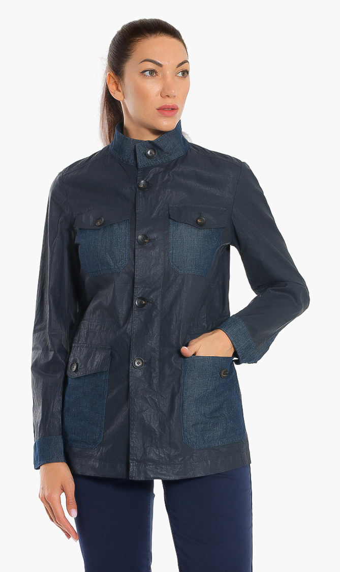 

Colorblock Jacket, Blue