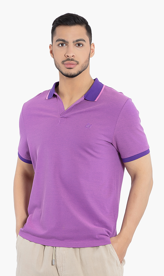 

Vilebrequin Purple Classic Changing Cotton Pique Polo Shirt for Men | The Deal Outlet