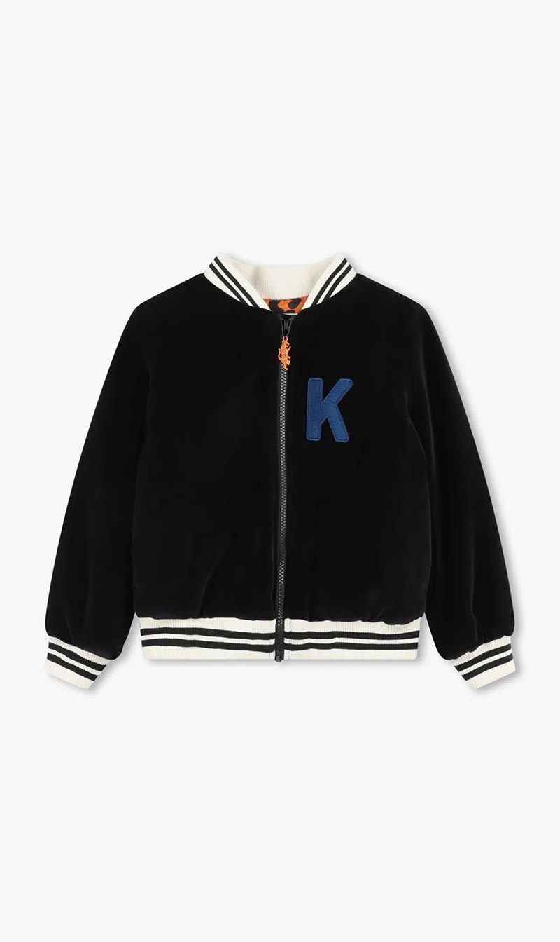 

Kenzo Blue Embroidered Bomber Jacket for Girls | The Deal Outlet