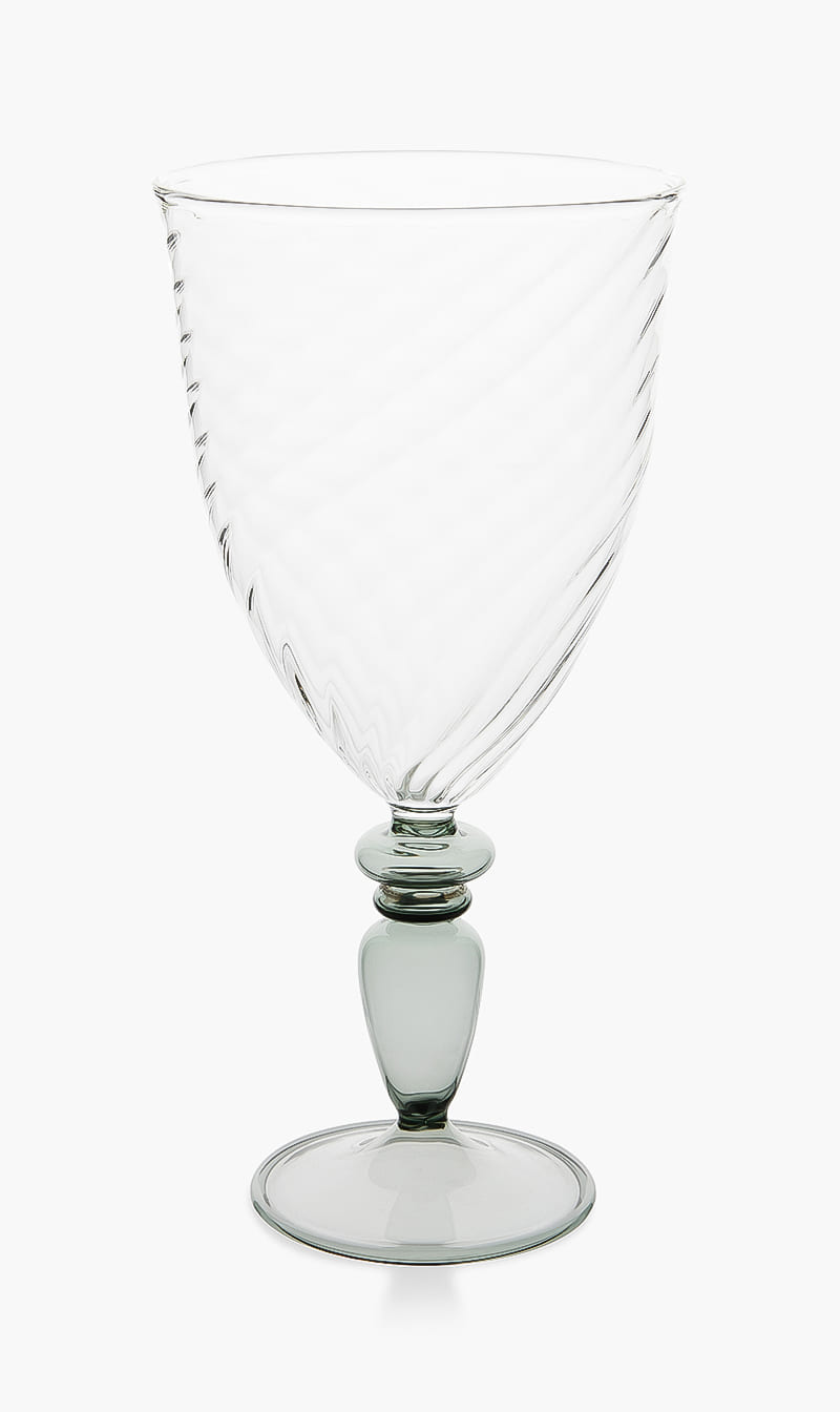 

Waww La Table Grey Glass, Grey Stem, Large | The Deal Outlet