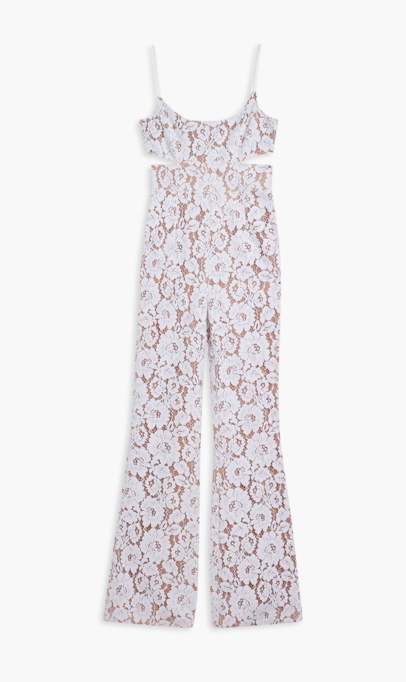 

Michael Kors White Floral Lace Cut Out Jump for Women | The Deal Outlet
