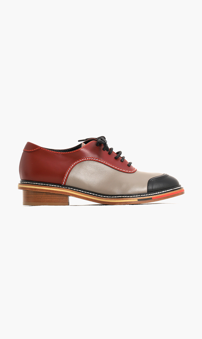 

Pollini Colorblock Leather Oxford