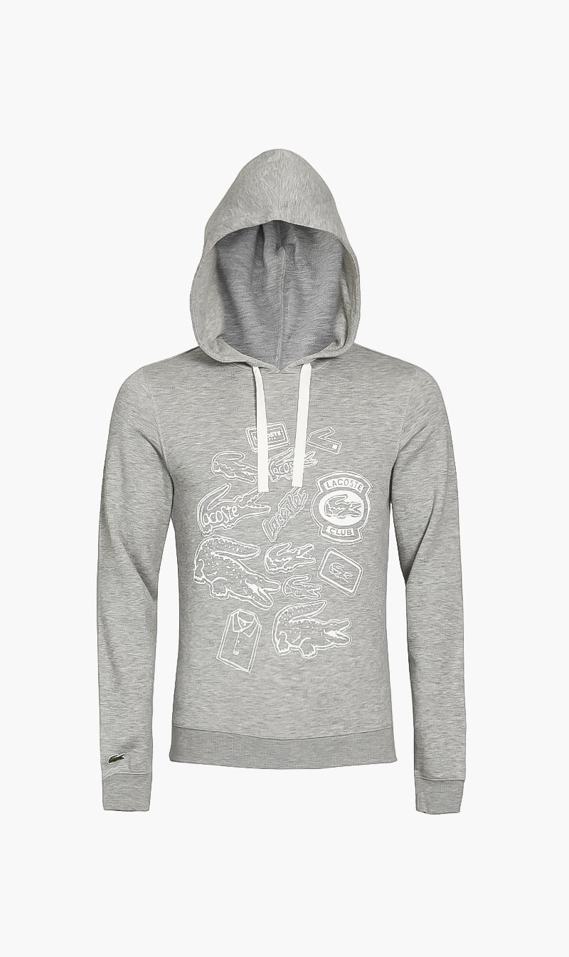 

Lacoste Grey Classic Logo Hoodie Sweatshirt for Men | The Deal Outlet