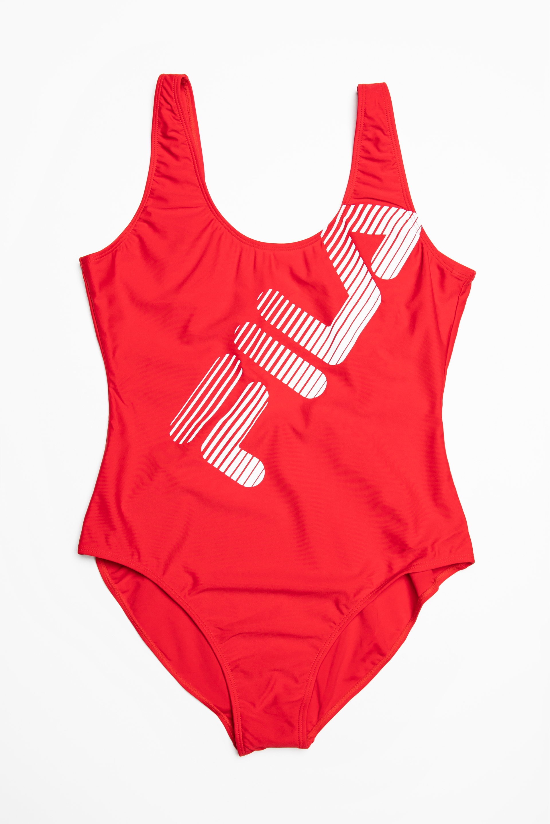 

Logo Print Swimsuit, Red