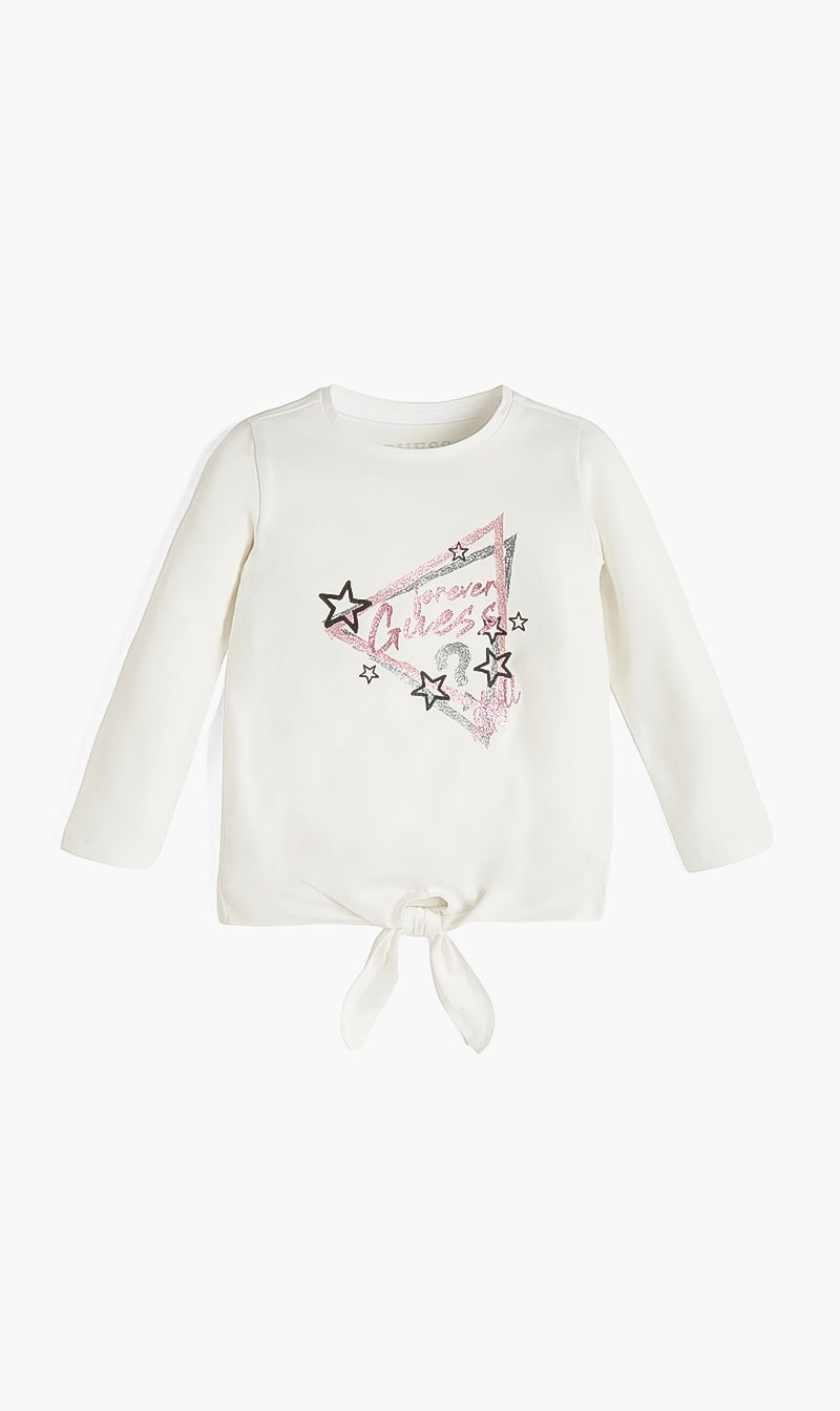 

Crew Neck Logo Top, White