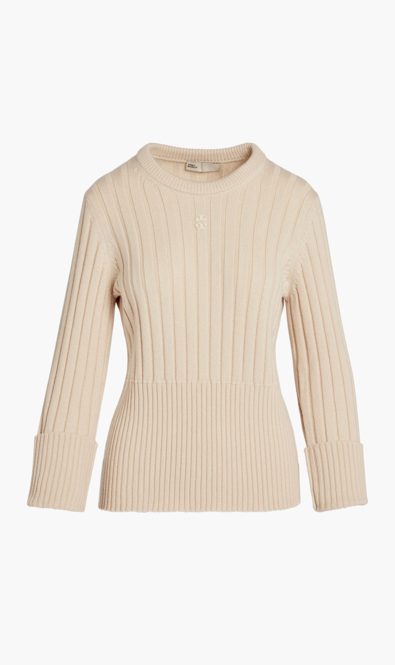 

Tory Burch White Cashmere Crewneck for Women | The Deal Outlet