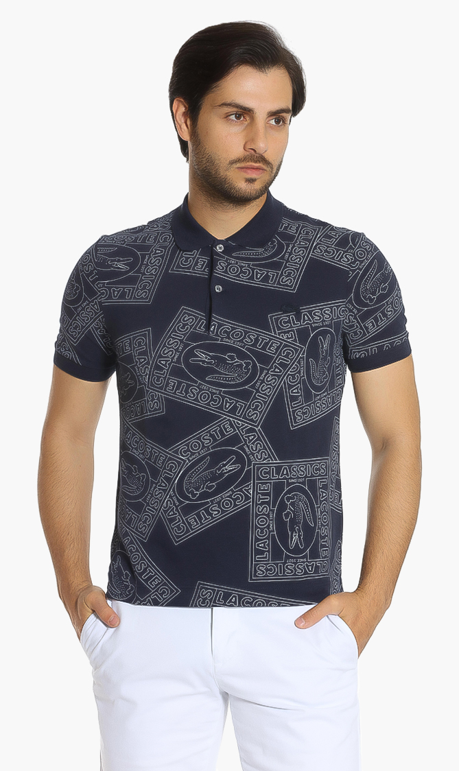 

Lacoste Logo Print Regular Fit Polo Shirt
