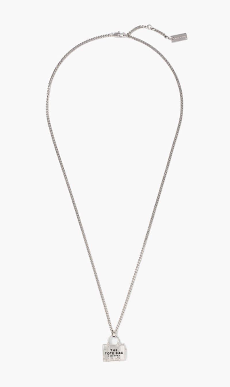 

Marc Jacobs Silver The Tote Bag Necklace for Women | The Deal Outlet
