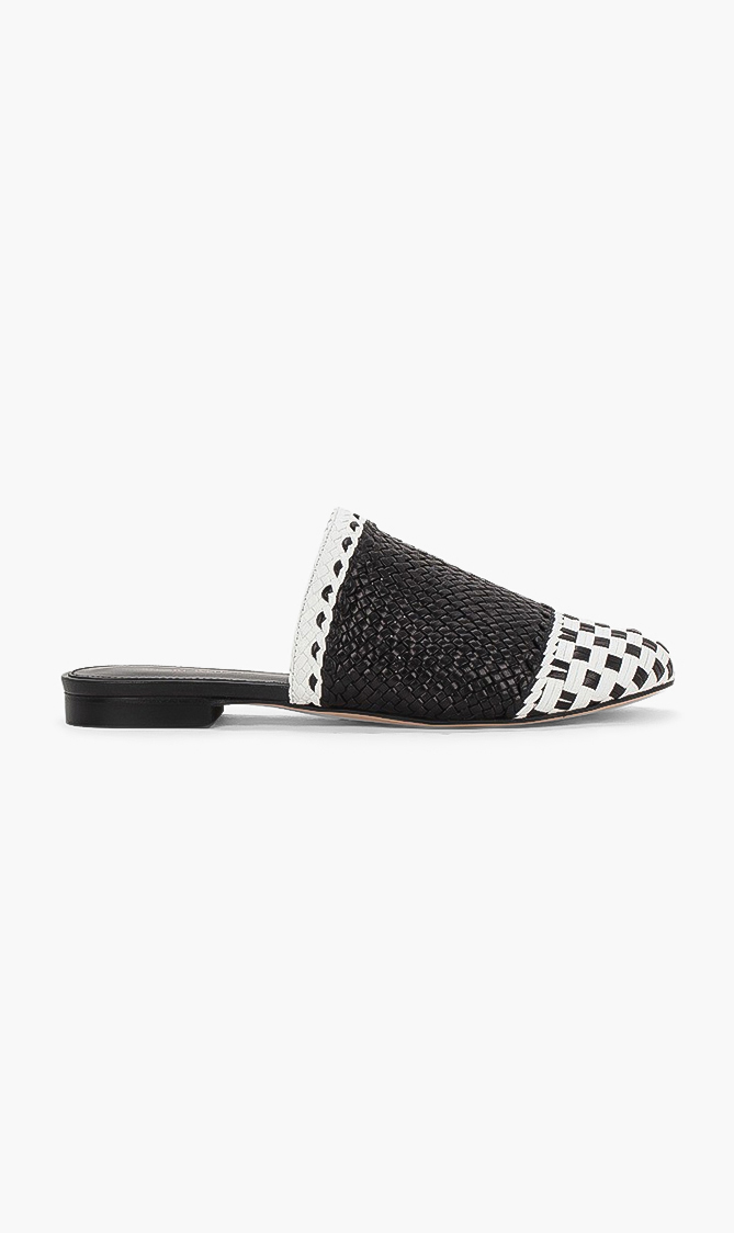 

STUART WEITZMAN Indiana Checker Woven Flats