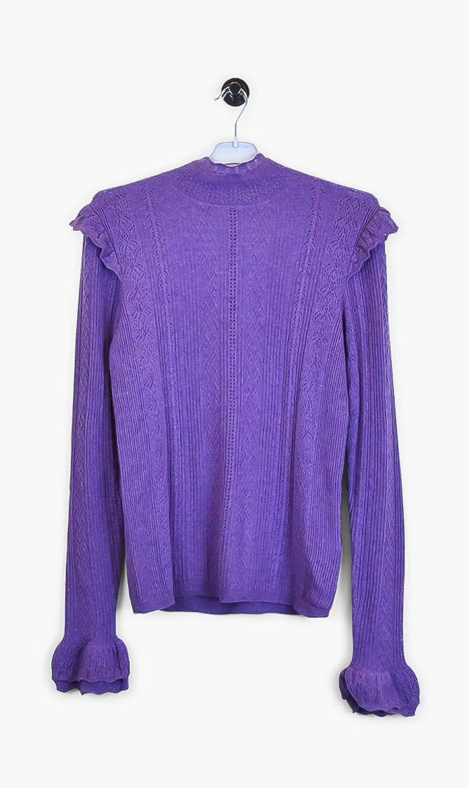

RALPH LAUREN Ruffled Long Sleeve Sweater