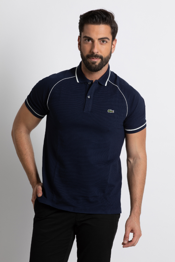 

Lacoste Classic Fit Piped Square Knit Polo Shirt