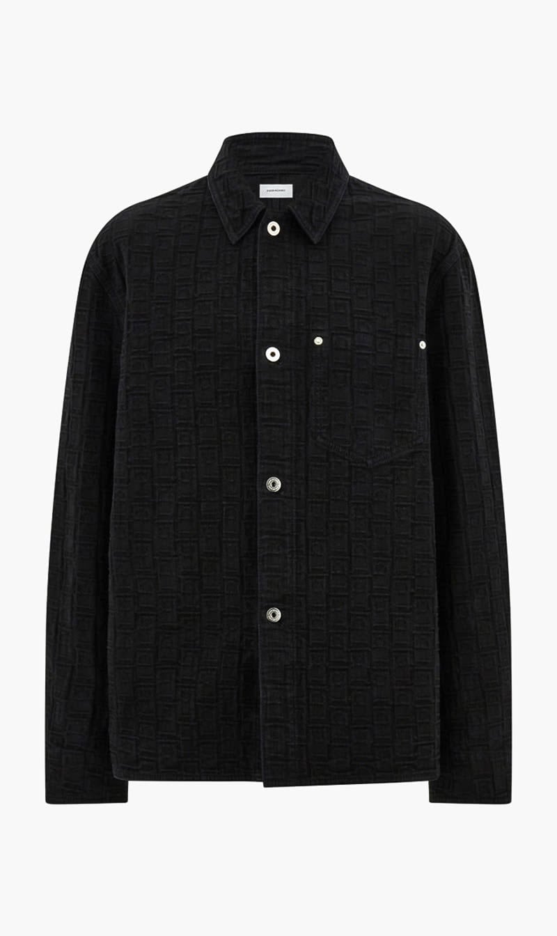 Ferragamo Black Monogram Over Shirt for Men