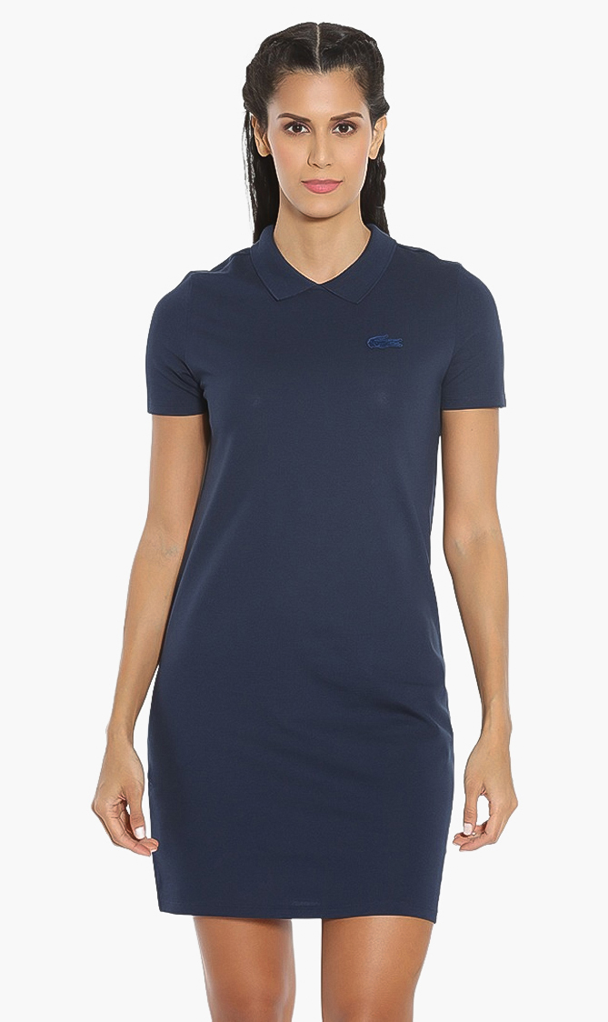 

Lacoste Live Velvet Crocodile Polo Dress