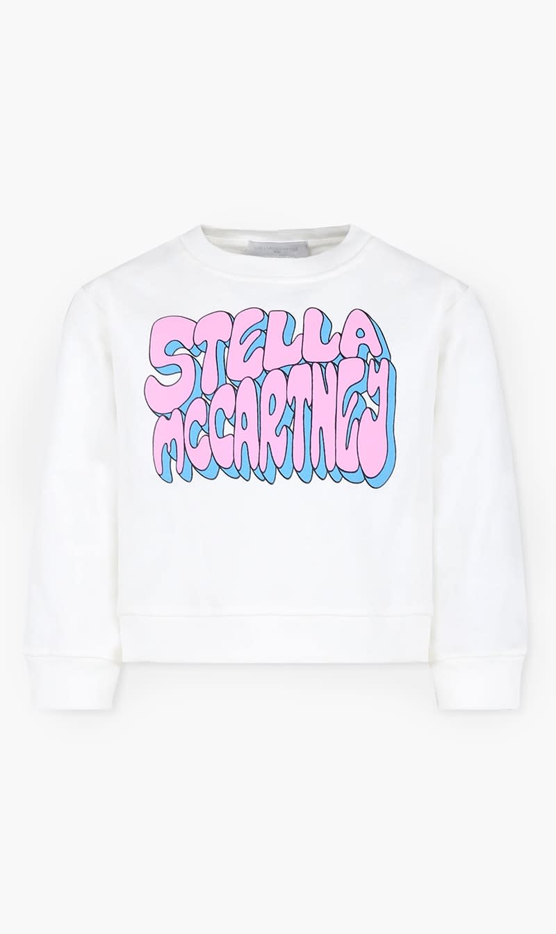 

Stella Mc Cartney White Printed Sweatshirt for Girls | The Deal Outlet