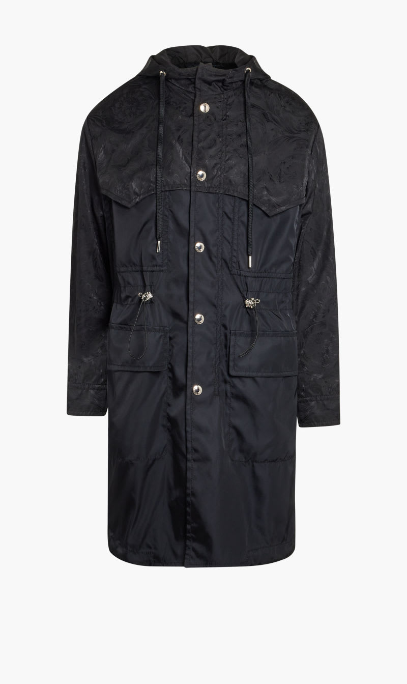 

Versace Black Coat With Floral Pattern for Men | The Deal Outlet