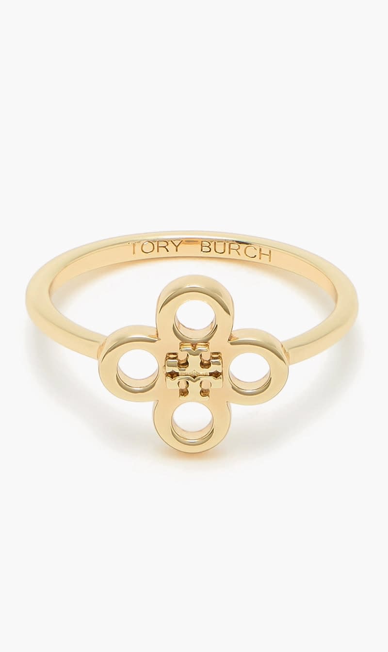 Tory Burch Gold Kira Clover Ring for Women