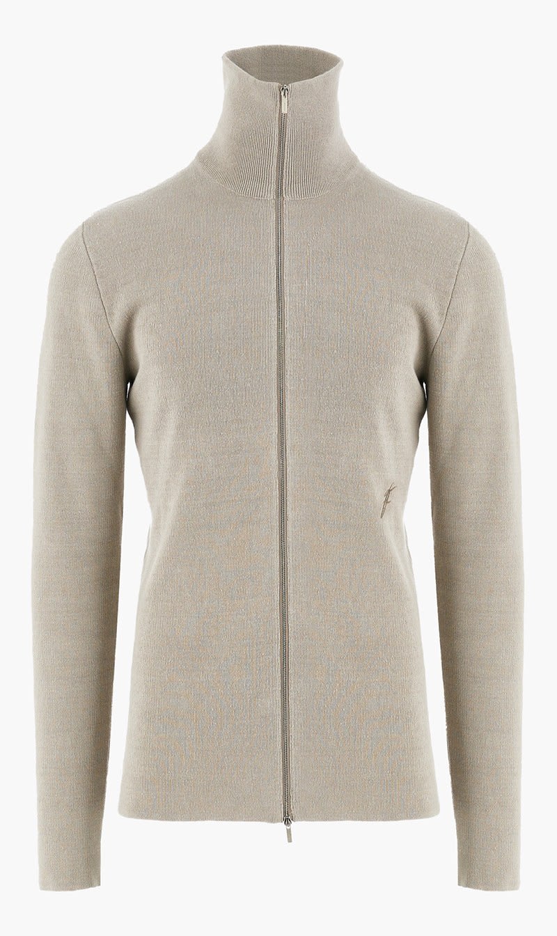 

Salvatore Ferragamo Grey Full Zip Cardigan for Men | The Deal Outlet