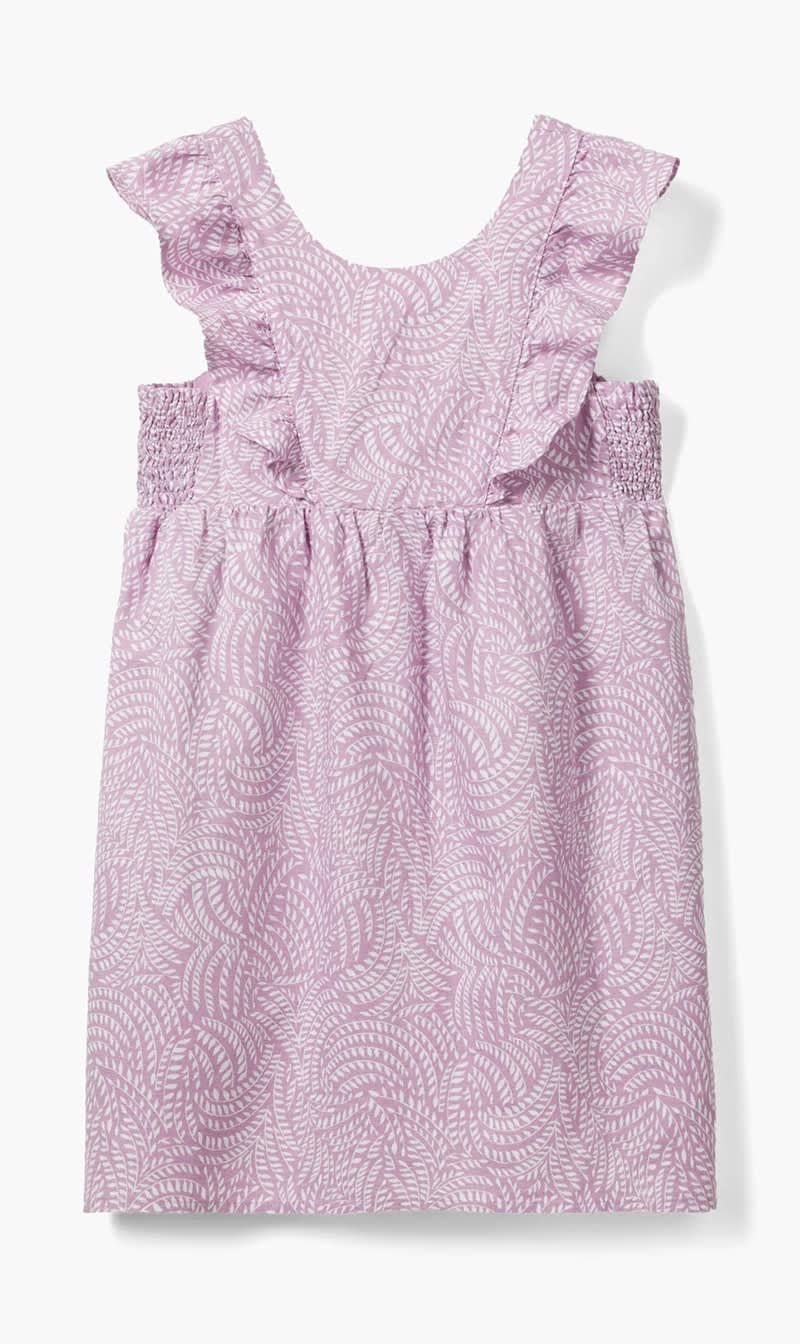 Pink United Colors Of Benetton Blue Linen Ruffle Dress for Girls