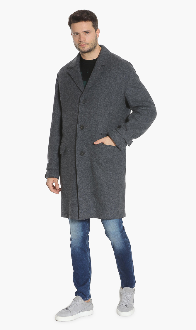 

Lacoste Plain Wool Coat
