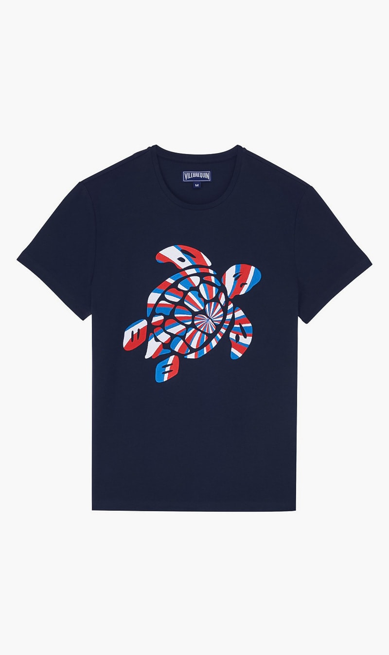 

Vilebrequin Blue Embroidered Turtle T Shirt for Men | The Deal Outlet