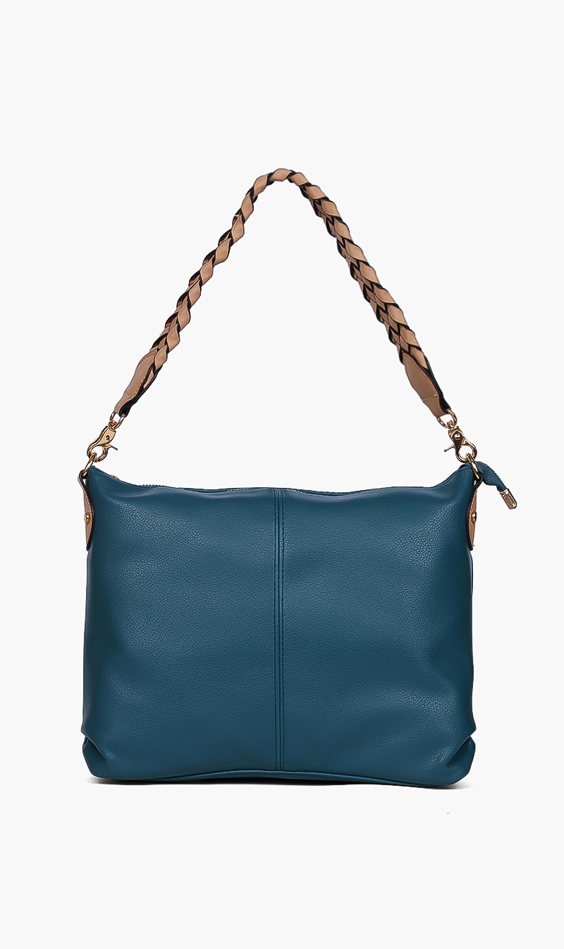 

Solid Leather Bag, Blue