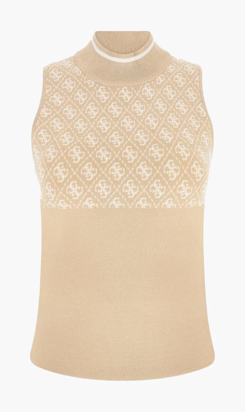 

Guess Beige Beige Logo Sweater for Women | The Deal Outlet