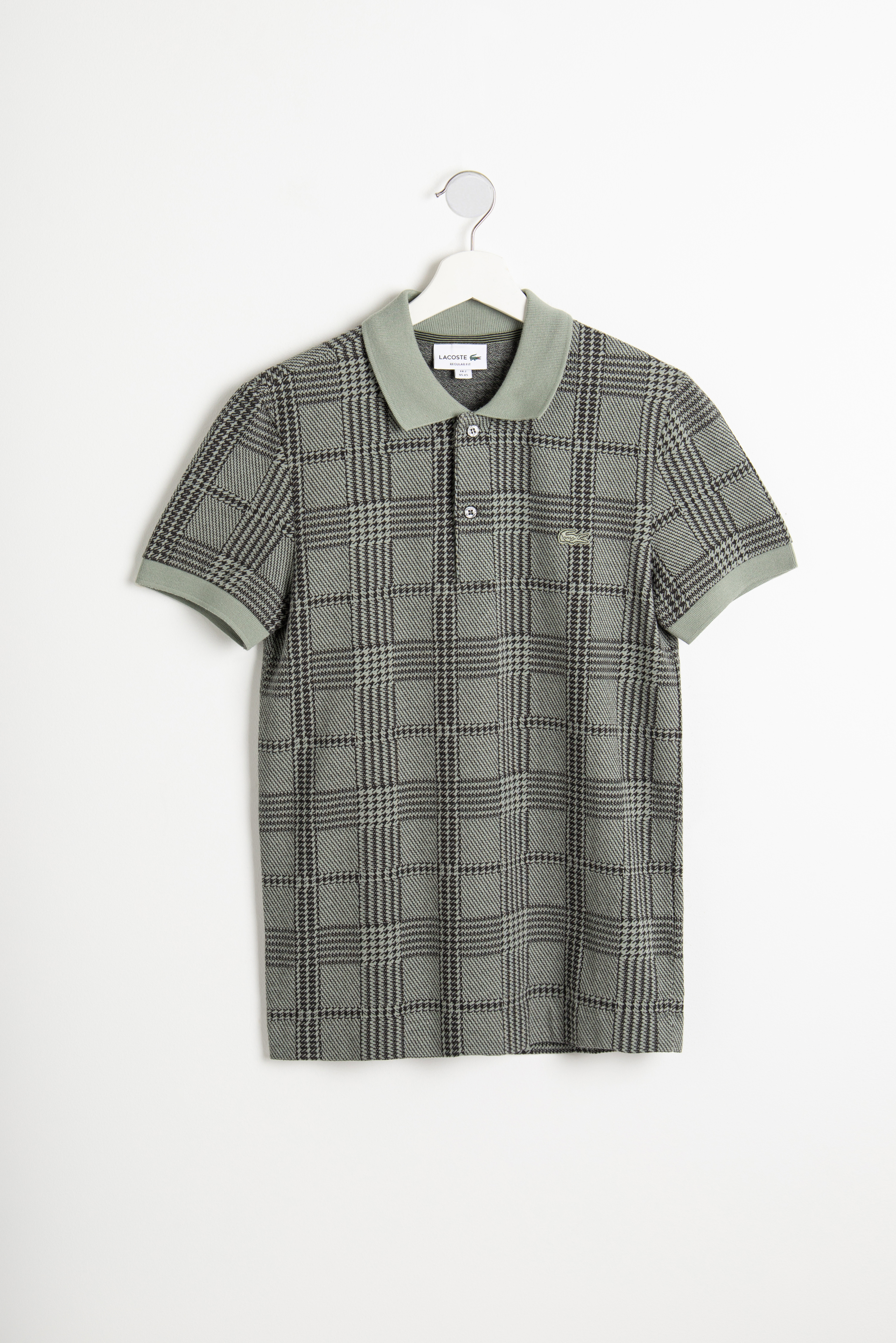 

LACOSTE Regular Fit Glen Plaid Print Polo Shirt