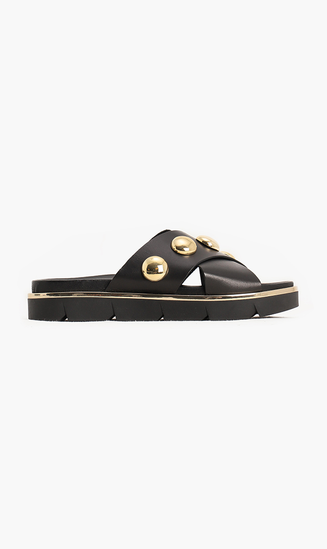 

Cerruti Embellished Leather Sandals