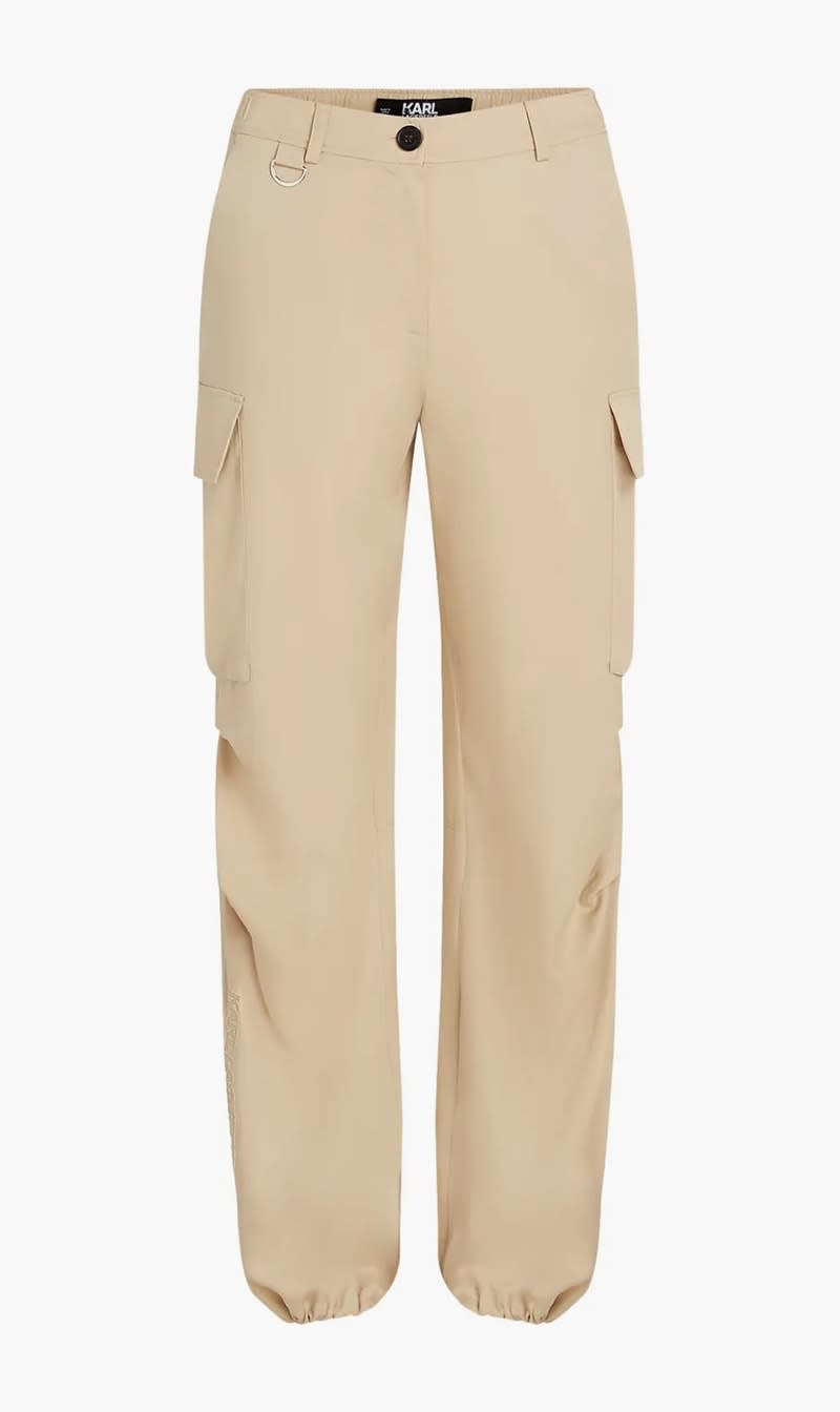 

Karl Lagerfeld Beige Soft Cargo Pant for Women | The Deal Outlet