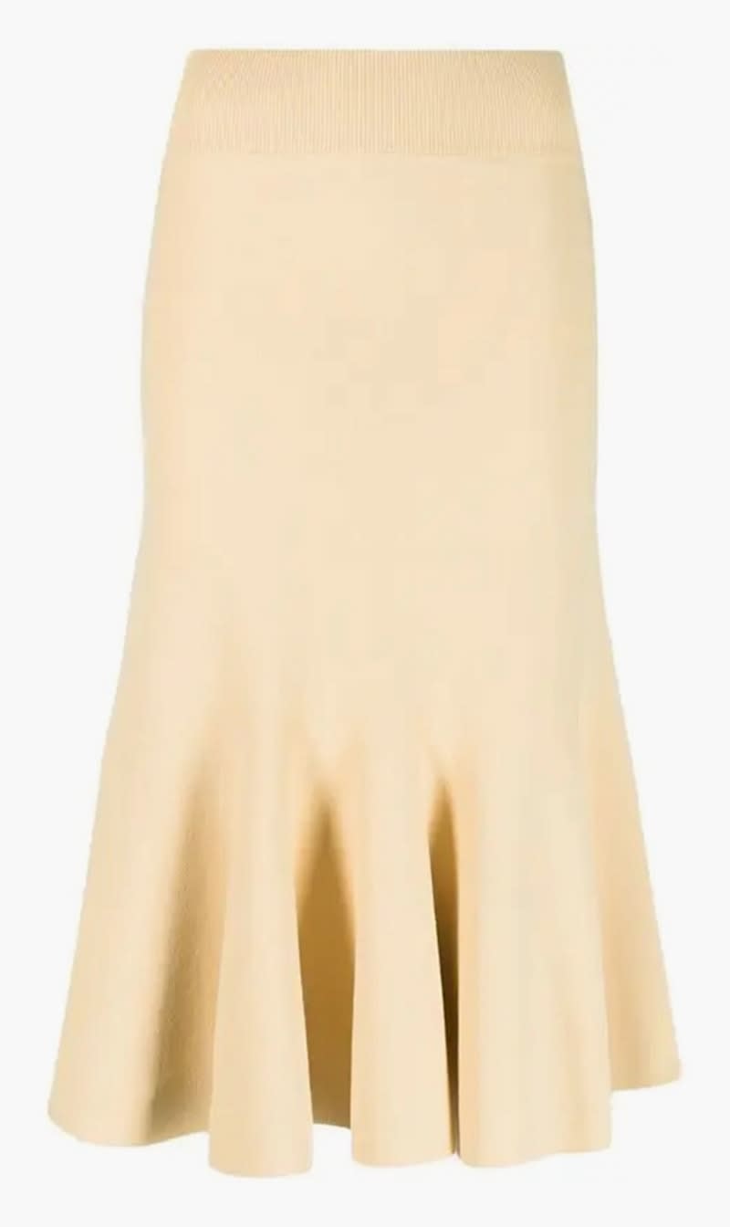

Stella Mc Cartney Yellow Flared Hem Knitted Skirt for Women | The Deal Outlet