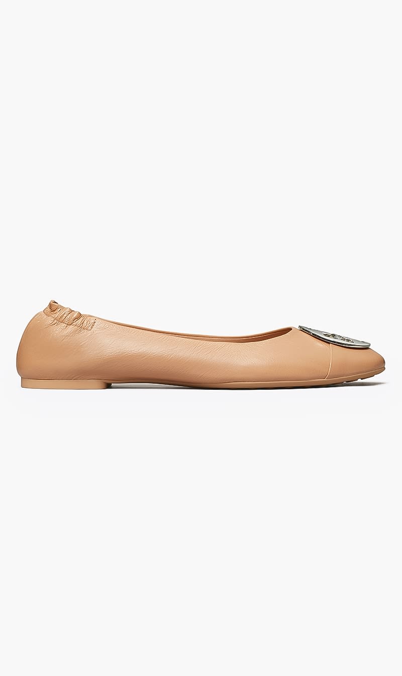 

Tory Burch Beige Claire Cap-toe Ballet for Women | The Deal Outlet