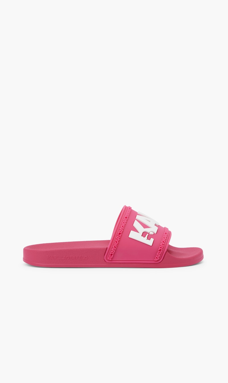 

Karl Lagerfeld Red Kondo Karl Logo Slide for Women | The Deal Outlet