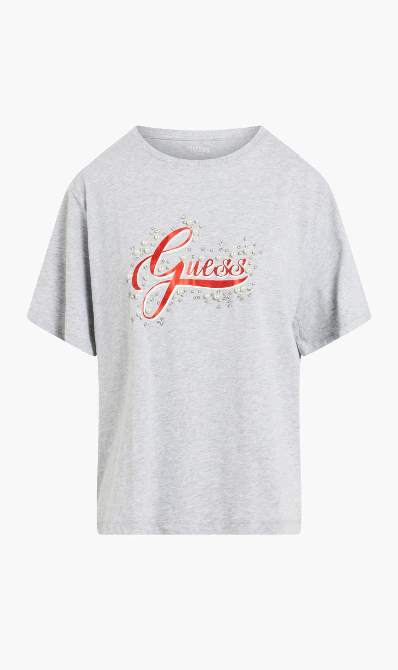 

Guess Grey Cotton Leontina T-shirt for Women | The Deal Outlet